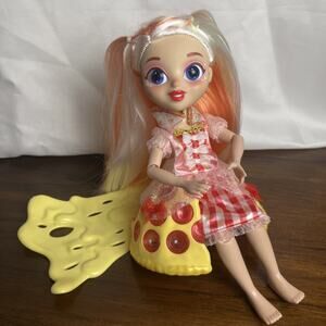 2022 Fidgie Friends Jointed Pizza Princess 10” Doll, Fidget Toy Dress, Cheese